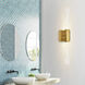 Greta LED 4.3 inch Brass Vanity Light Wall Light