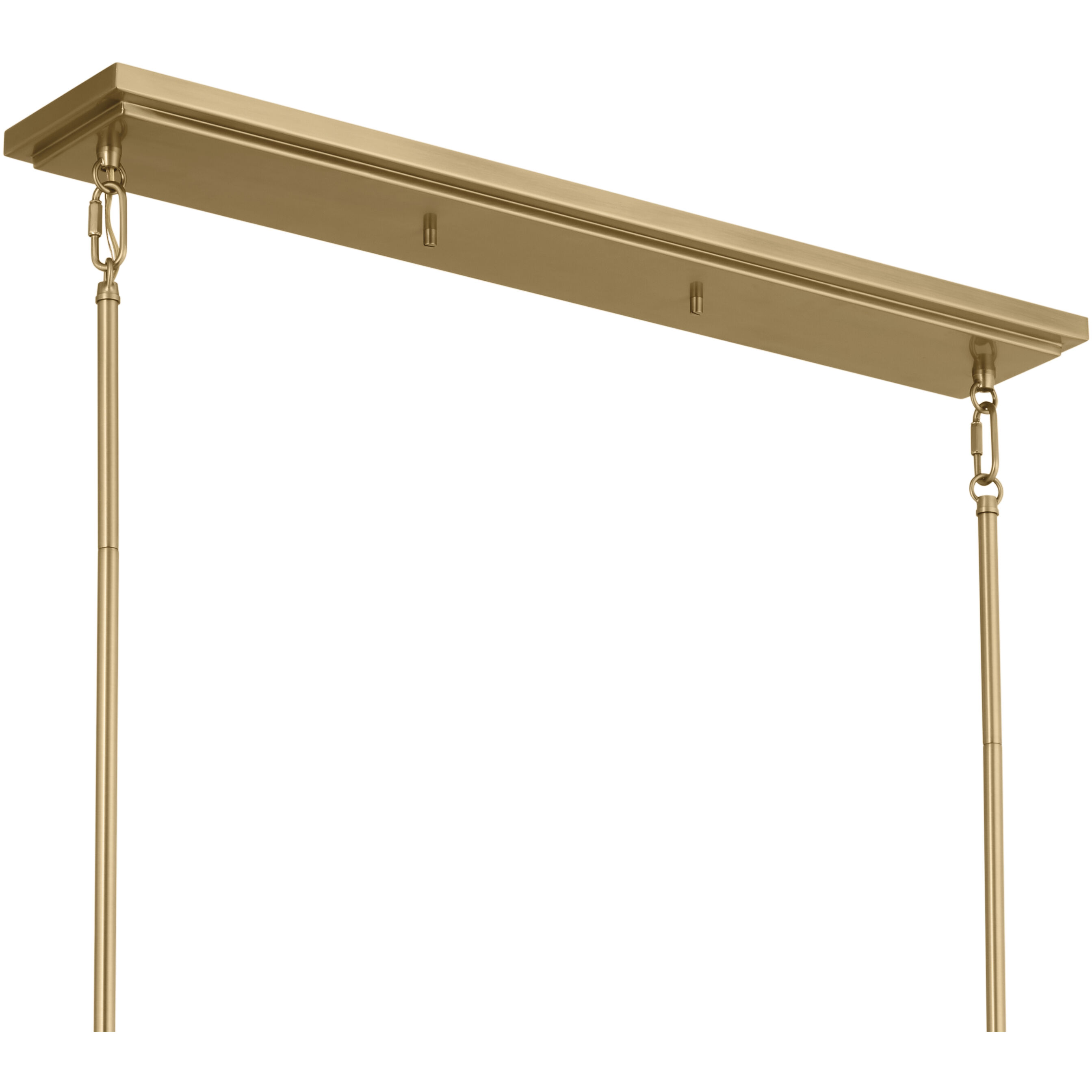 Ali 10 Light 17 inch Brushed Natural Brass Chandelier Linear Ceiling Light