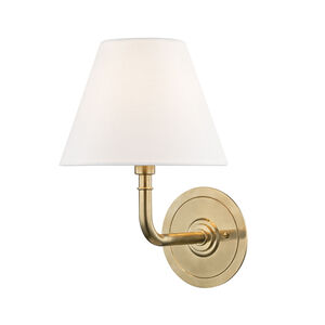 Signature No.1 1 Light 8 inch Aged Brass Wall Sconce Wall Light