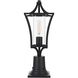 Belgrade 1 Light 19 inch Black Outdoor Post Light