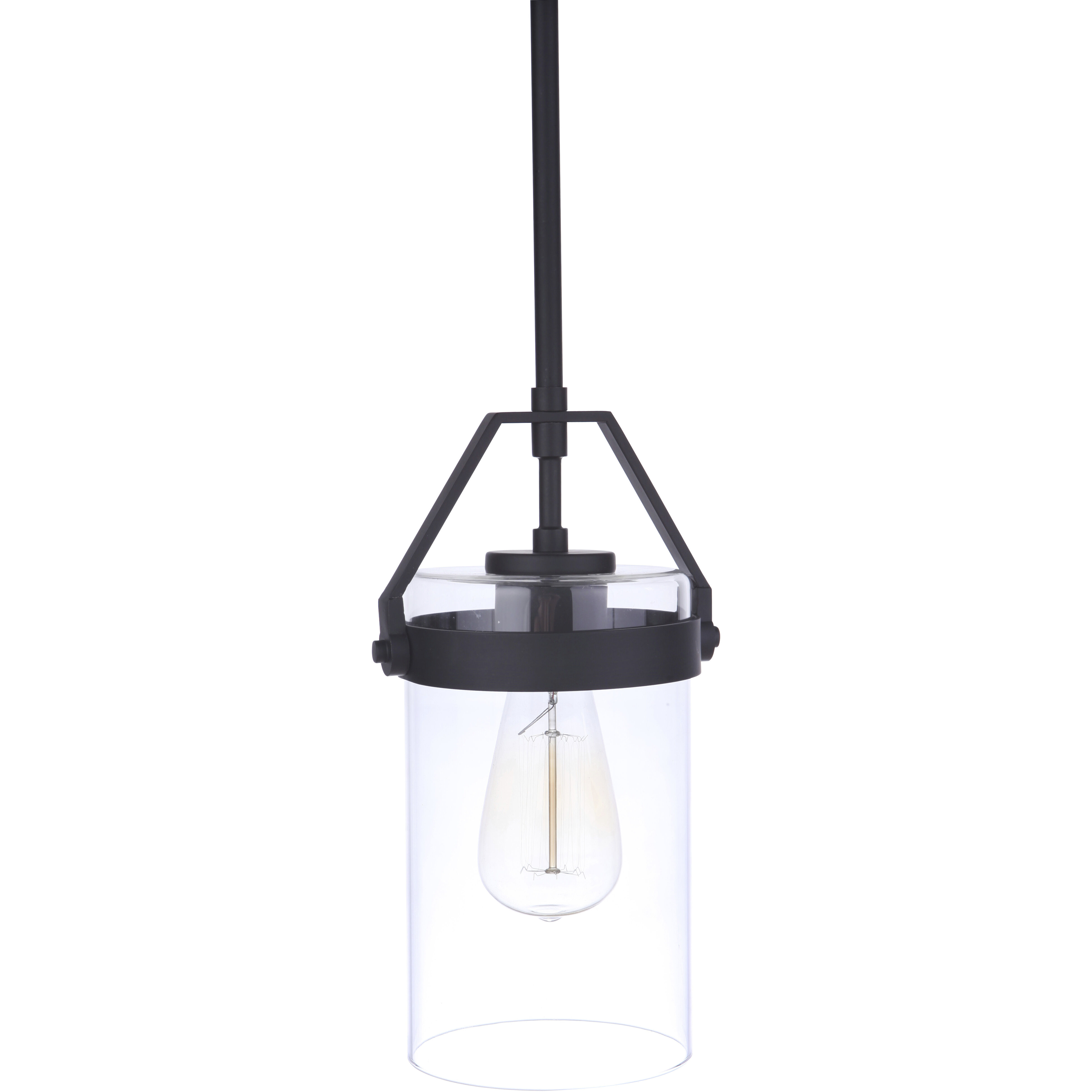 Franklin 1 Light 6.38 inch Midnight Outdoor Pendant