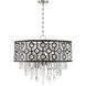 Rory 6 Light 28 inch Matte Black with Satin Nickel Pendant Ceiling Light
