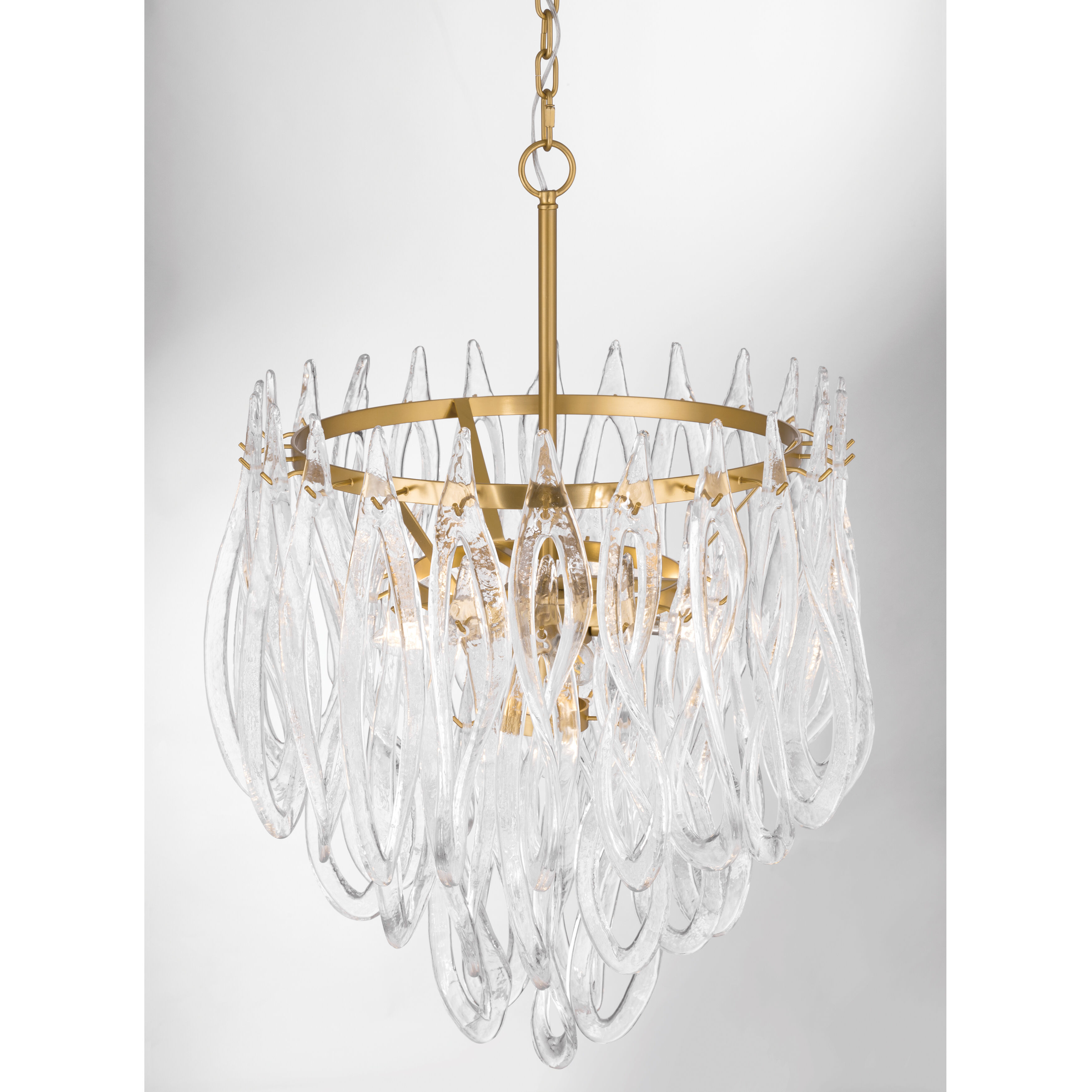 Glassara 6 Light 23 inch Legacy Brass Pendant Ceiling Light