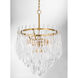 Glassara 6 Light 23 inch Legacy Brass Pendant Ceiling Light