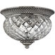 Plantation 2 Light 12 inch Polished Antique Nickel Indoor Bath Flush Mount Ceiling Light