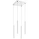 Forest LED 9.5 inch Chrome Chandelier Ceiling Light in 4, 11, Matte White Steel