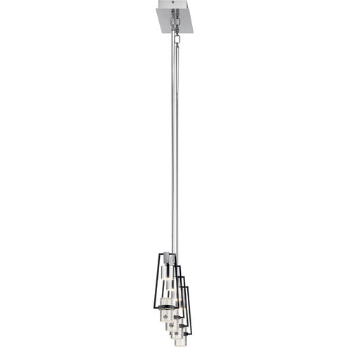 Ayse LED 3.75 inch Matte Black Chandelier Ceiling Light, Linear (Single)