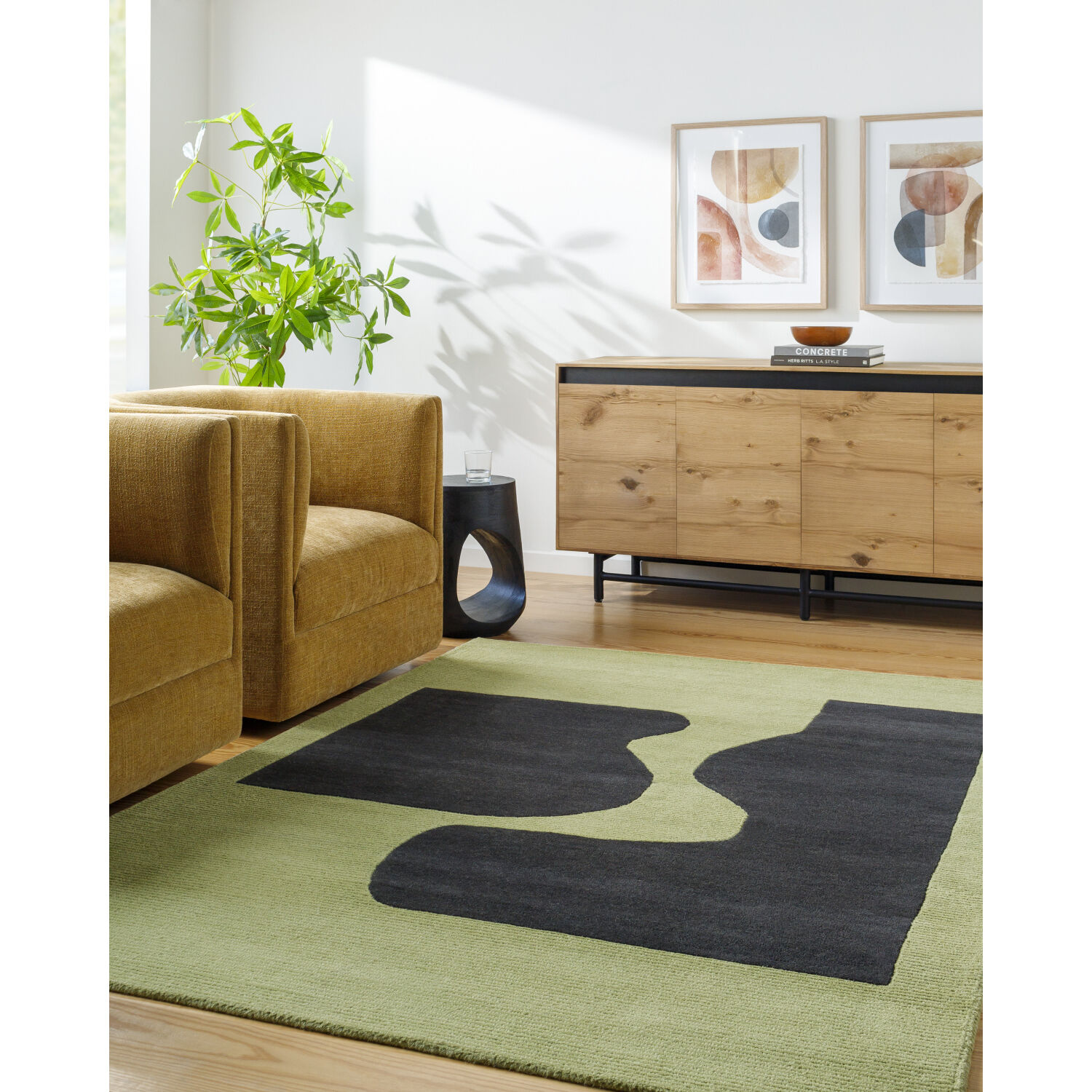 Jason Wu 120 X 96 inch Prairie Dust / Jet Black / Black Handmade Rug in 8 x 10