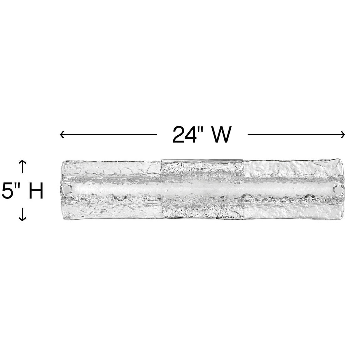 Lucent LED 24 inch Chrome Vanity Light Wall Light, Vertical