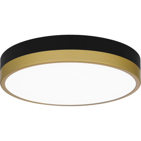 Weldin LED 11 inch Matte Black Gold Flush Mount Ceiling Light