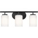 Oslo 3 Light 20 inch Midnight Black Wall Bath Fixture Wall Light