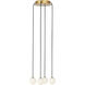 Sean Lavin Orbet LED 10.7 inch Hand Rubbed Antique Brass Chandelier Ceiling Light