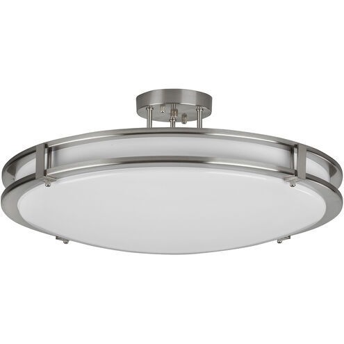 Carlisle LED 24 inch Satin Nickel Semi-Flush Mount Ceiling Light