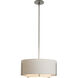 Exos 3 Light 23 inch Dark Smoke Pendant Ceiling Light in Natural Anna/Flax