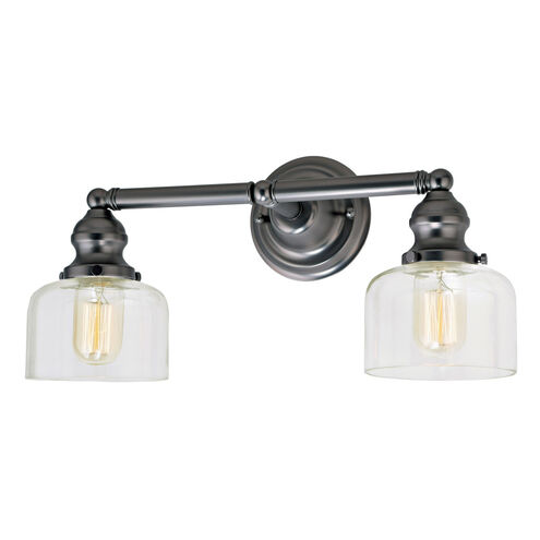 Union Square Shyra 2 Light 17 inch Gun Metal Bathroom Wall Sconce Wall Light