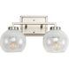 Yep Elliott Vanity Wall Light in Pewter, Clear Glass