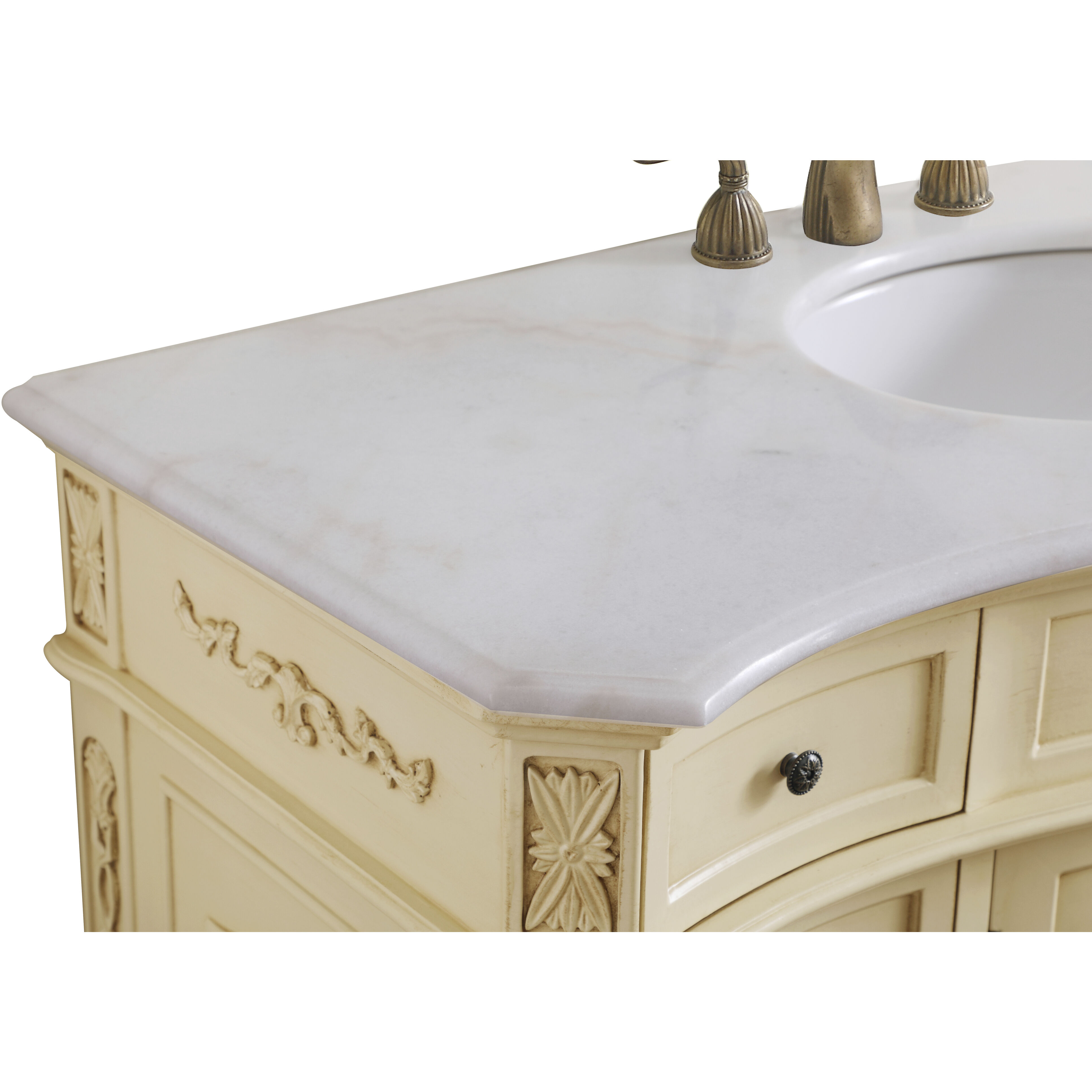 Danville 48 X 21 X 36 inch Light Antique Beige Vanity Sink Set