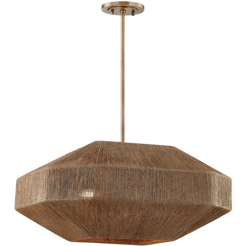 Laken 4 Light 24 inch Patina Brass Chandelier Ceiling Light