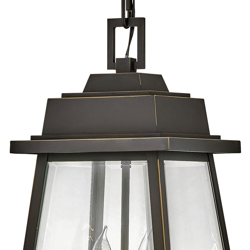 Bainbridge 2 Light 10 inch Oil Rubbed Bronze with Heritage Brass Outdoor Hanging Lantern