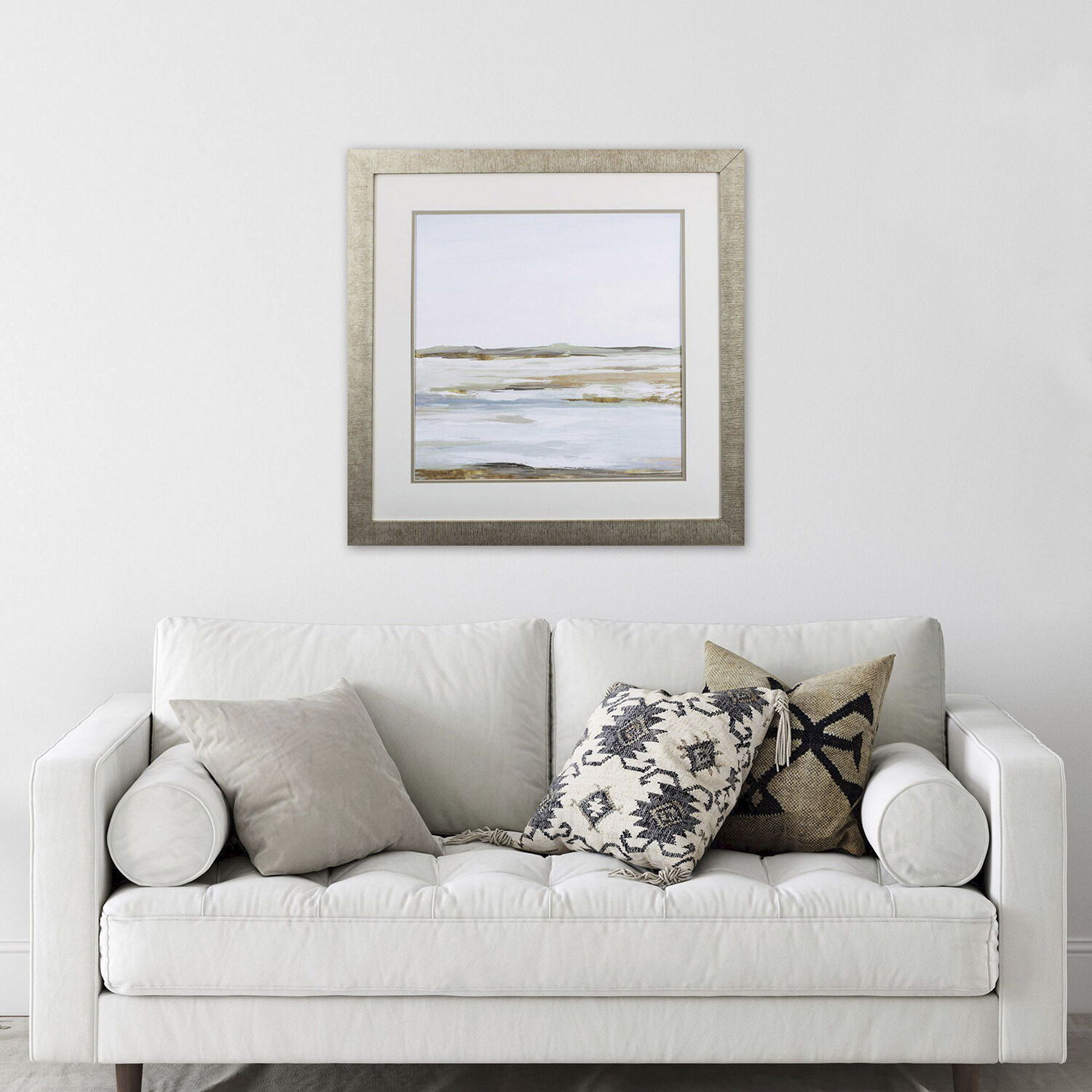 Vastness Turquoise and Blue Framed Art, Propac