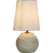 Rosalind 12 inch 40 watt Polished Brass and Natural Beige Table Lamp Portable Light
