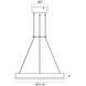 Corona LED 15.75 inch Bright Satin Aluminum Pendant Ceiling Light