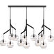Sean Lavin Sedona LED 24.5 inch Nightshade Black Chandelier Ceiling Light in Clear Glass, LED included