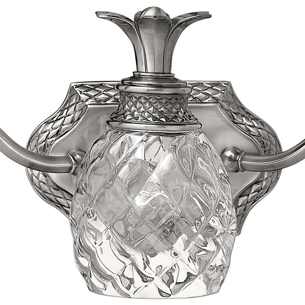 Plantation 3 Light 21 inch Polished Antique Nickel Vanity Light Wall Light