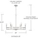 Fuller 6 Light 28 inch Brushed Nickel Chandelier Ceiling Light