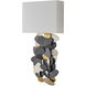 Moon Dust 1 Light 14 inch Hiroshi Gray and Contemporary Gold Leaf and Contemporary Silver Leaf ADA Wall Sconce Wall Light, Hiroshi Koshitaka Collection
