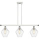 Ballston Cindyrella LED 36 inch White and Polished Chrome Island Light Ceiling Light in Seedy Glass