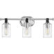Halstead 3 Light 24 inch Chrome Vanity Light Wall Light