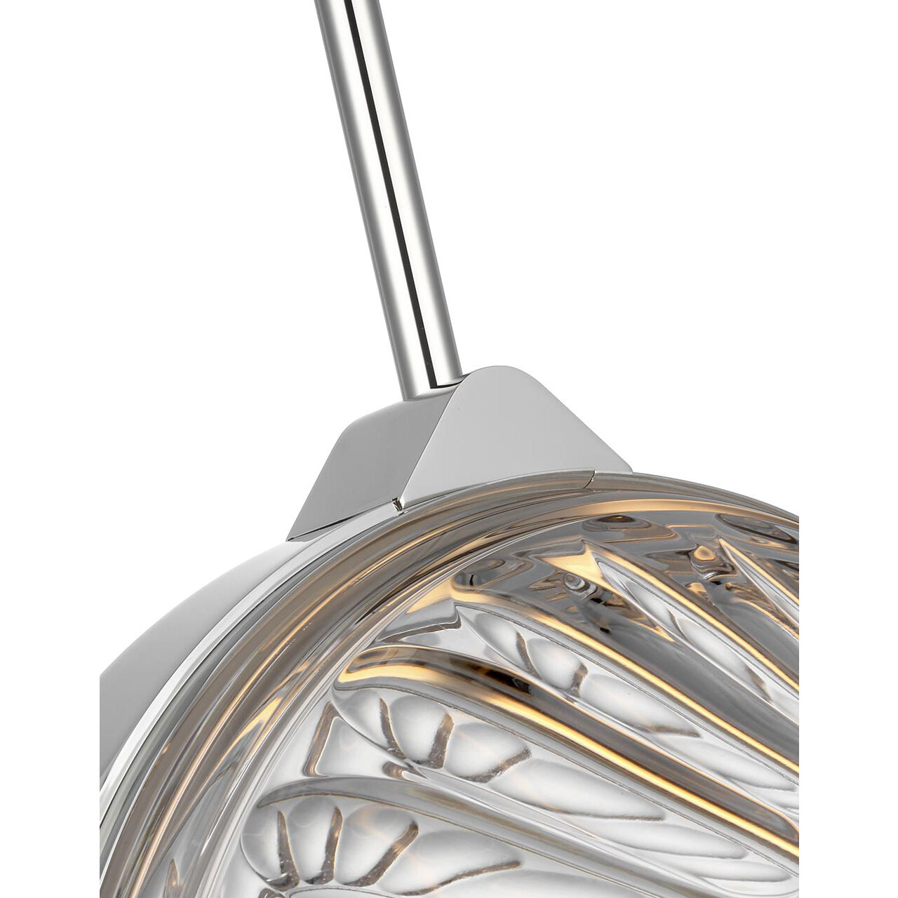 Waterford Copper Coast LED 15 inch Polished Nickel Olive Cut Pendant Ceiling Light