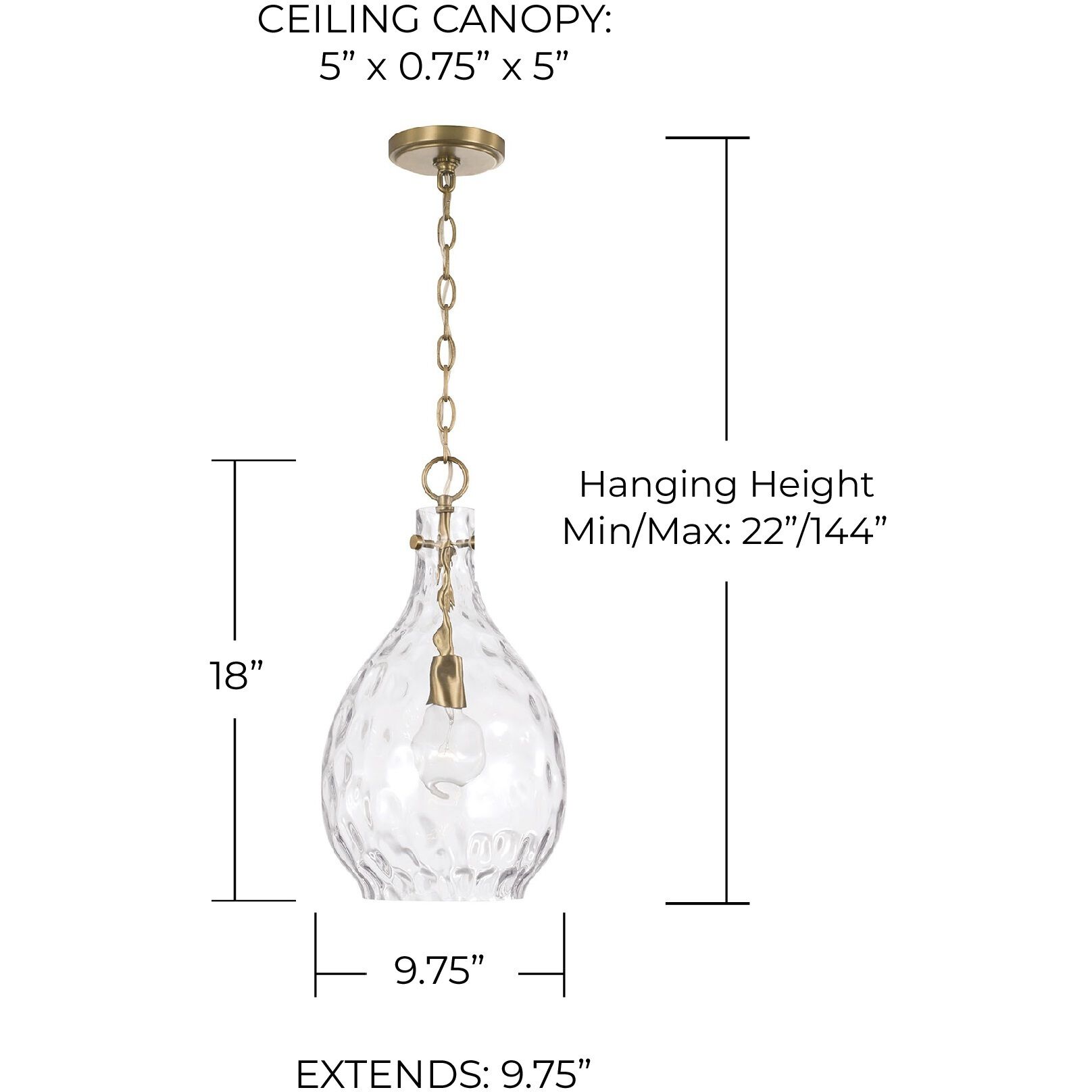 Brentwood 1 Light 9.75 inch Aged Brass Pendant Ceiling Light