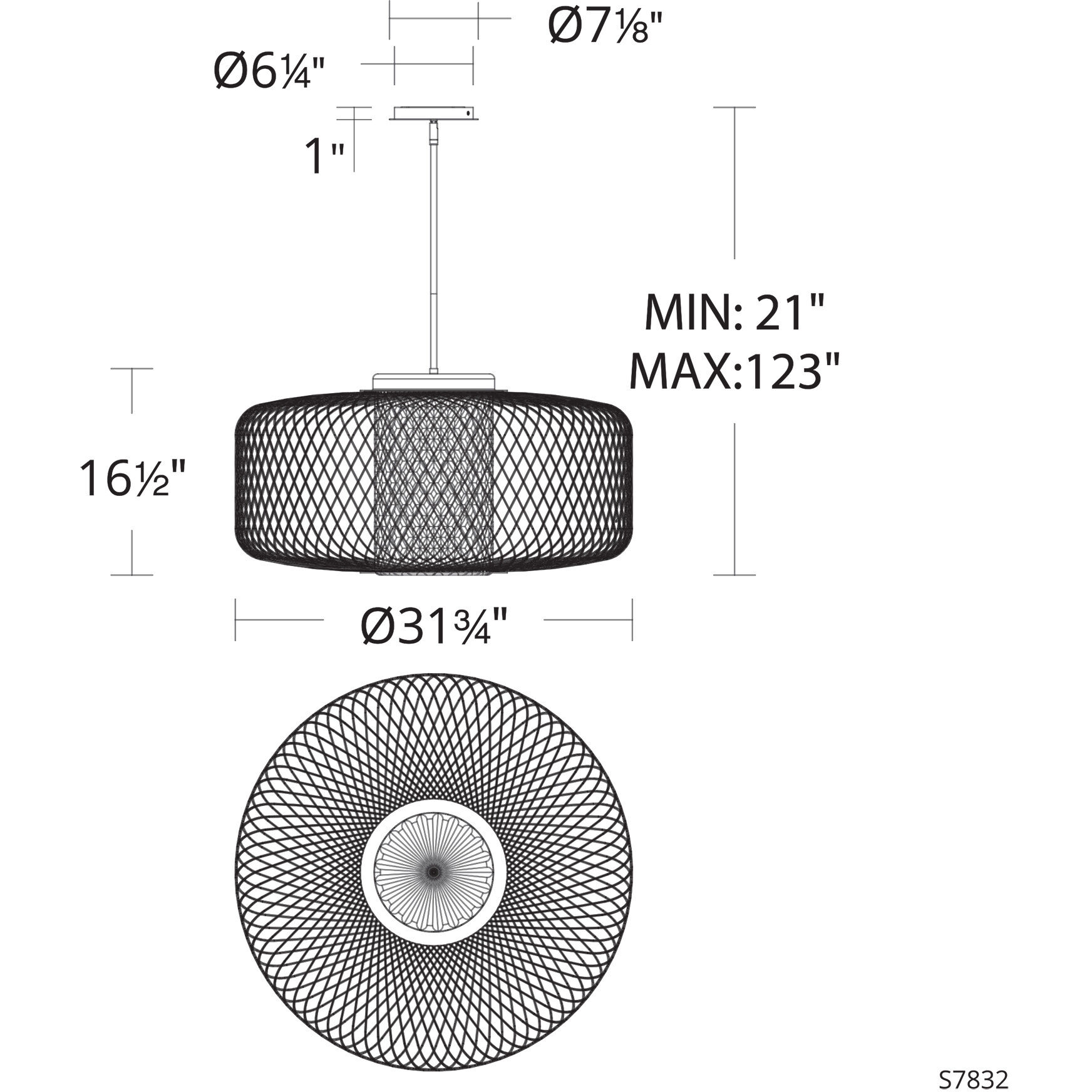 Kodo LED 31.8 inch Gold Pendant Ceiling Light in Gold Lace, Schonbek Signature