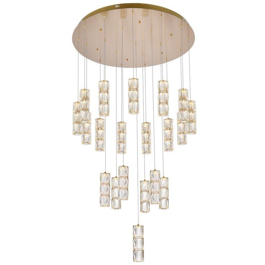 Polaris 20 Light 38 inch Gold Chandelier Ceiling Light