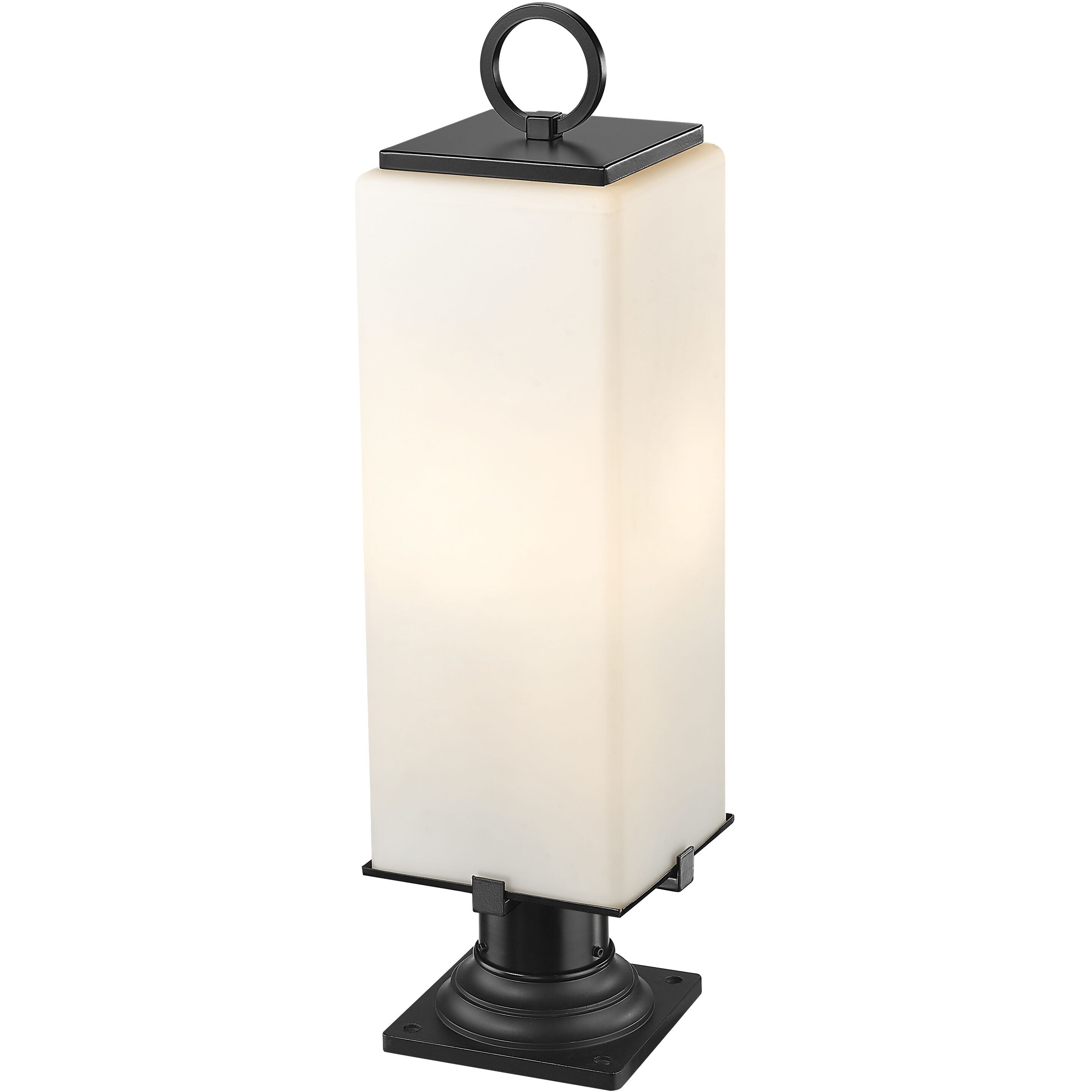 Sana 3 Light 28.5 inch Black Outdoor Pier Mounted Fixture