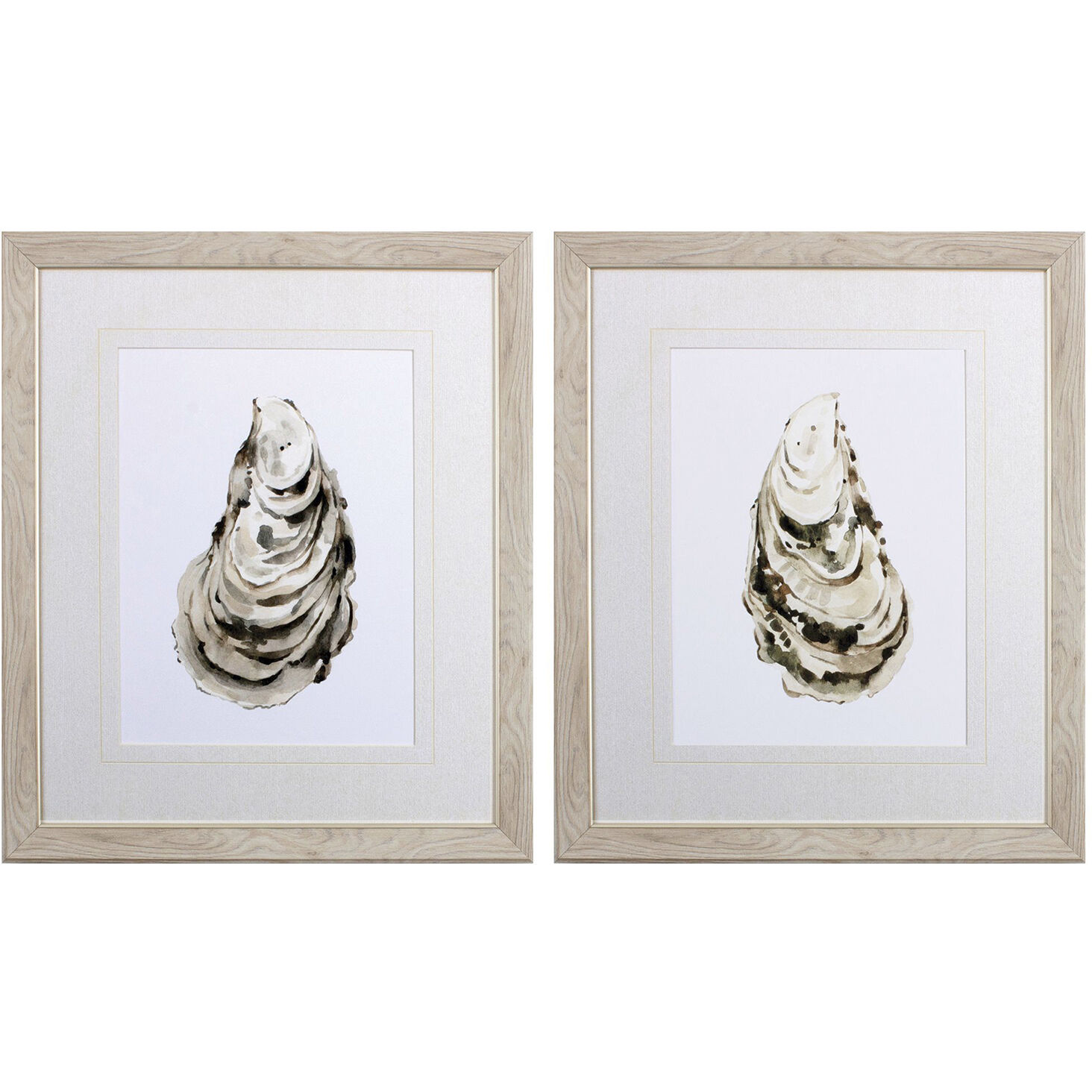 Neutral Oyster Neutral and Gray and Brown Framed Art, Propac
