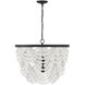 Bohemian 5 Light 24 inch Grecian White with Oil Rubbed Bronze Chandelier Ceiling Light