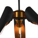 Amar 3 Light 39 inch Matte Black Chandelier Ceiling Light