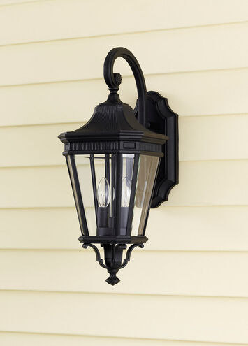 Cotswold Lane 2 Light 20.5 inch Black Outdoor Wall Lantern, Small