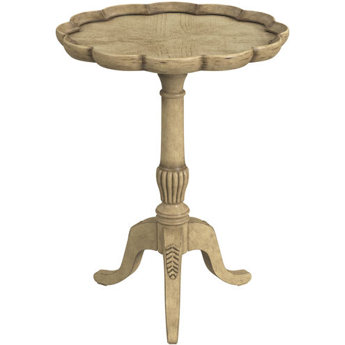 Dansby Pedestal Side Table in Beige