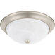 Elijah 3 Light 15 inch Matte Nickel Flush Mount Ceiling Light