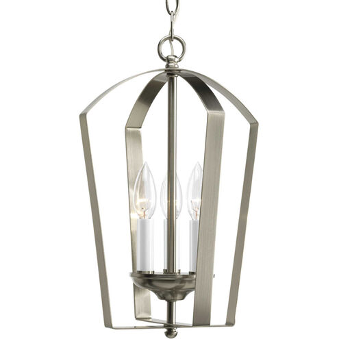 Crotone 3 Light 10 inch Brushed Nickel Foyer Pendant Ceiling Light