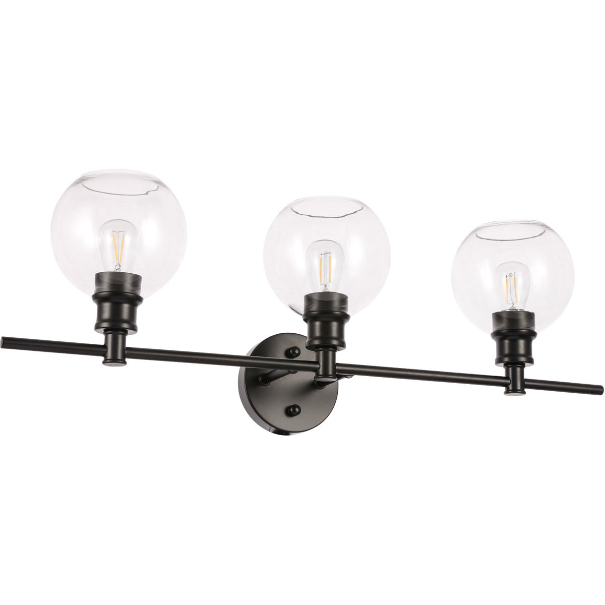 Syracuse 3 Light 28 inch Black Wall sconce Wall Light