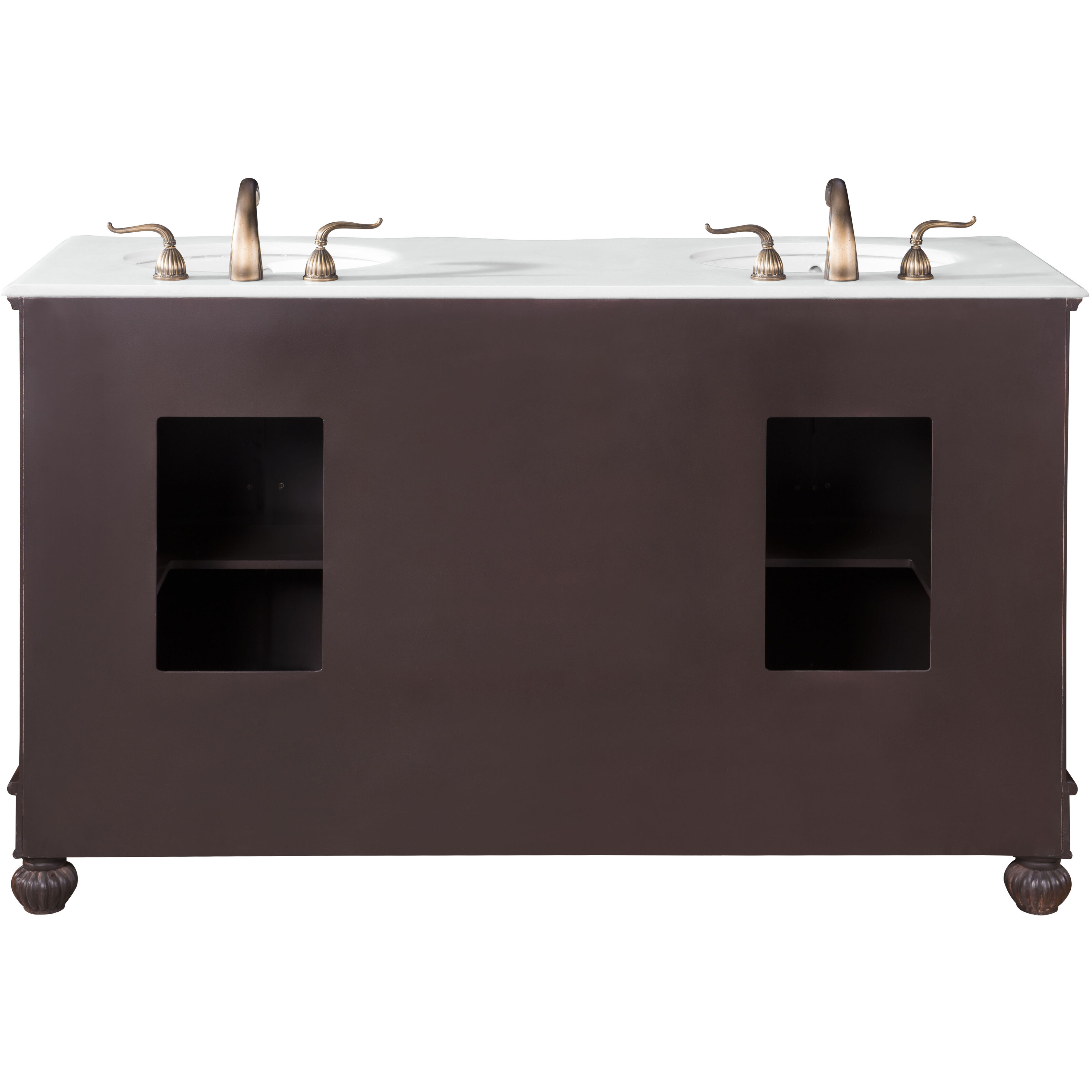 Windsor 60 X 21.5 X 35 inch Teak Vanity Sink Set