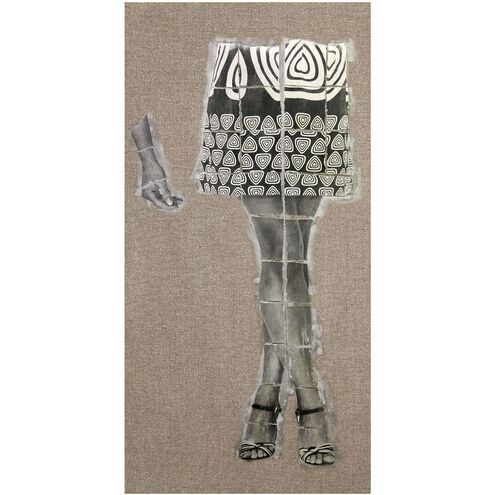 Figure Beige with Black Wall Art