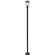 Talbot 1 Light 110 inch Oil Rubbed Bronze Outdoor Post Mounted Fixture in Seedy Glass