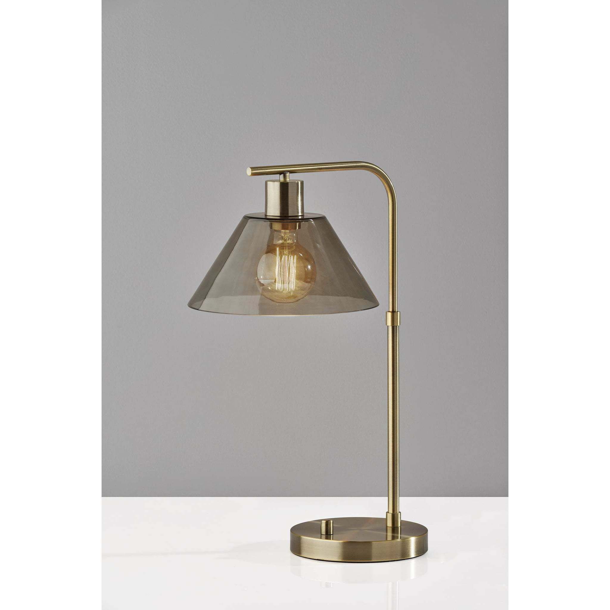 Zoe 20 inch 40.00 watt Antique Brass Desk Lamp Portable Light
