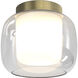 Aquina 1 Light 9.45 inch Matte Brushed Brass Interior Ceiling Light